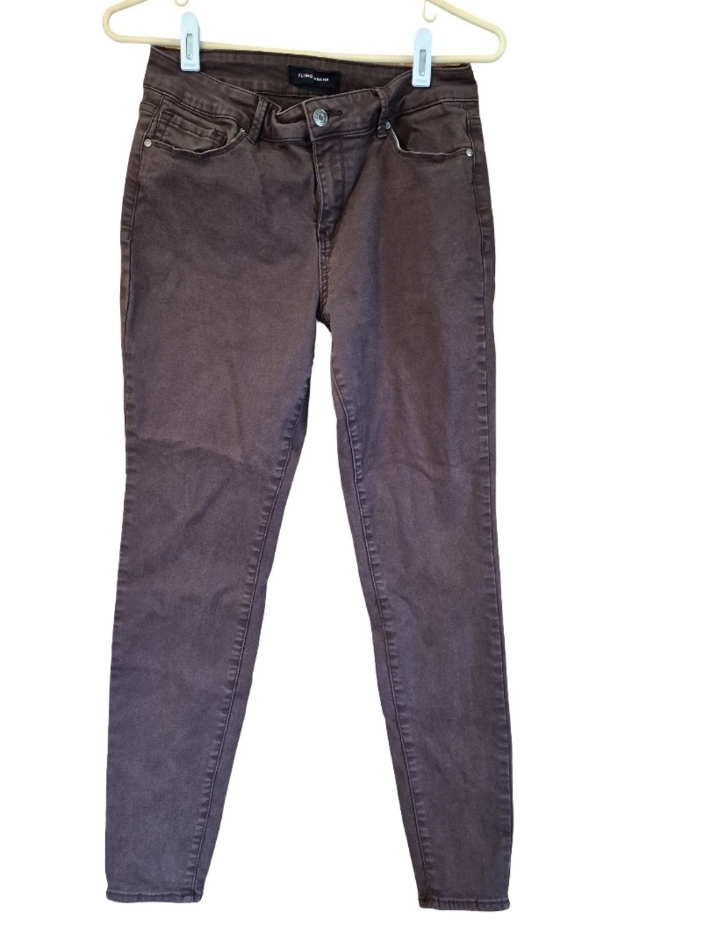 Flying Banana Slim Skinny Jeans in Deep Brown - Unknown Brand